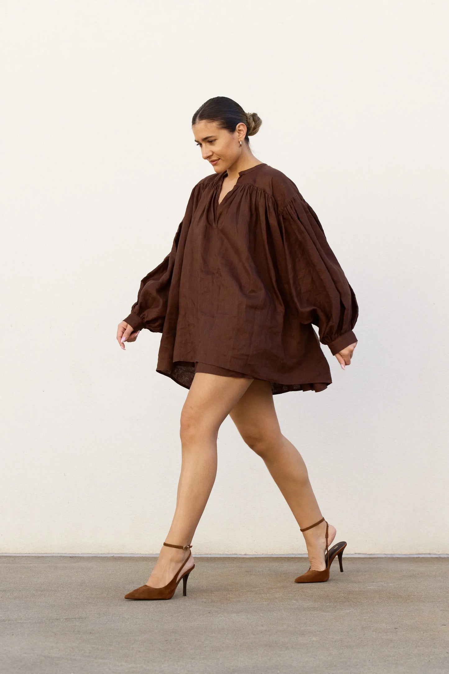 Chocolate Puffy Shirt Isabella Longginou