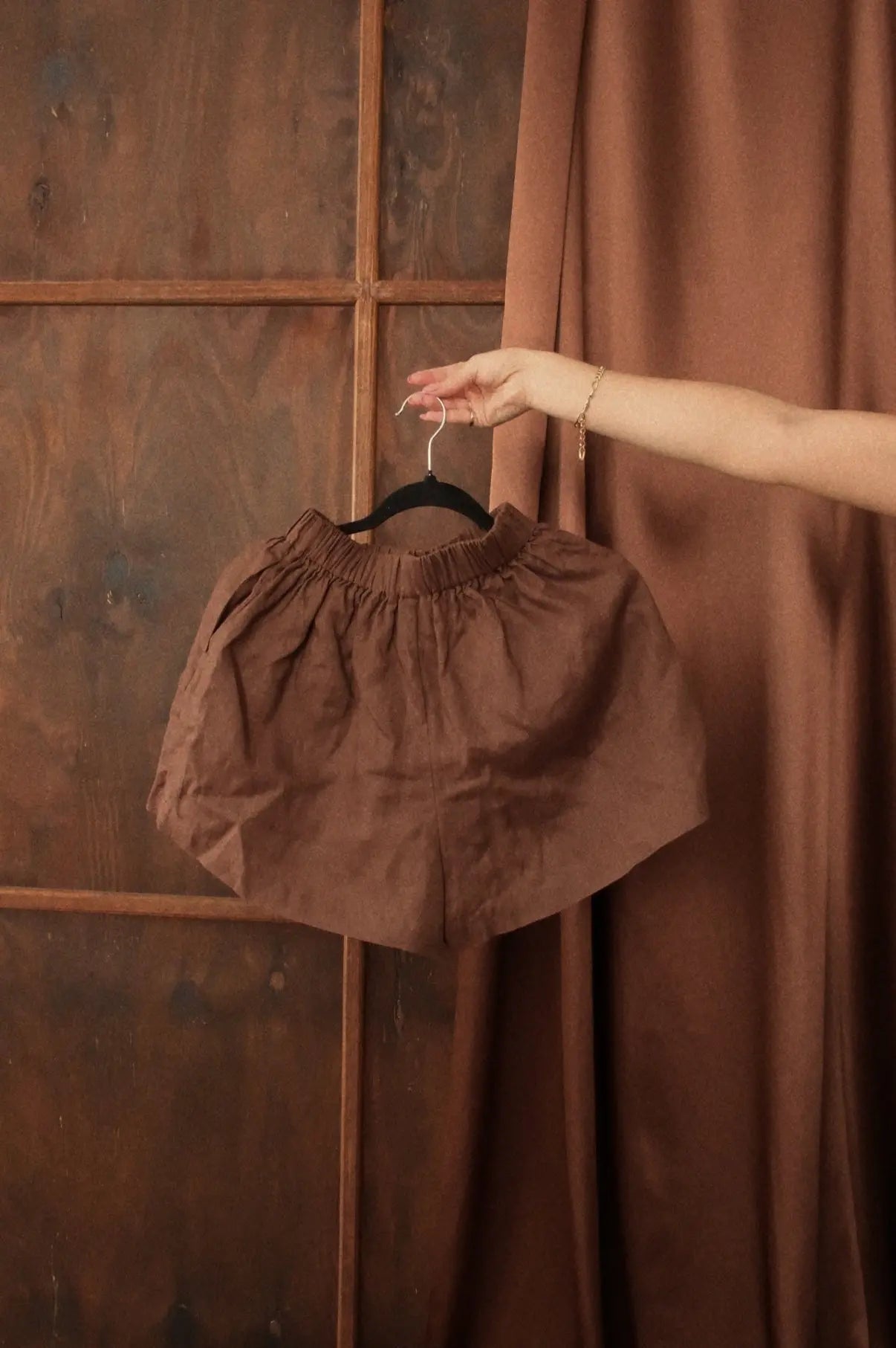 Chocolate Relaxed Shorts Isabella Longginou