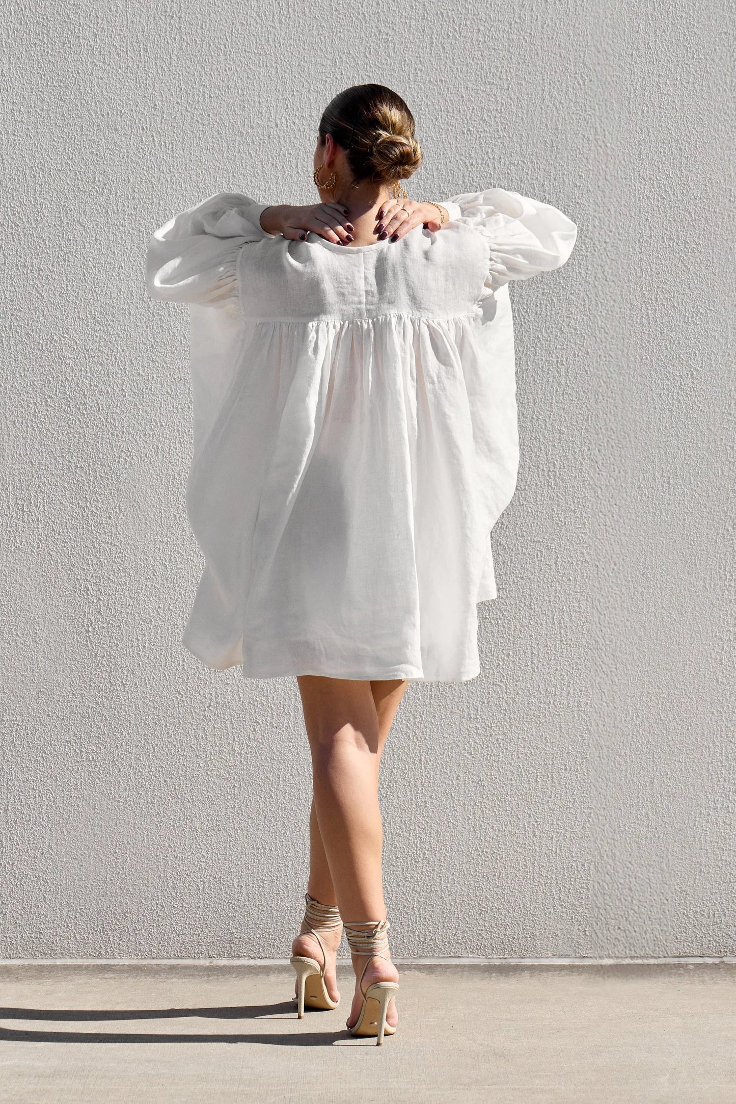 White Puffy Shirt Isabella Longginou