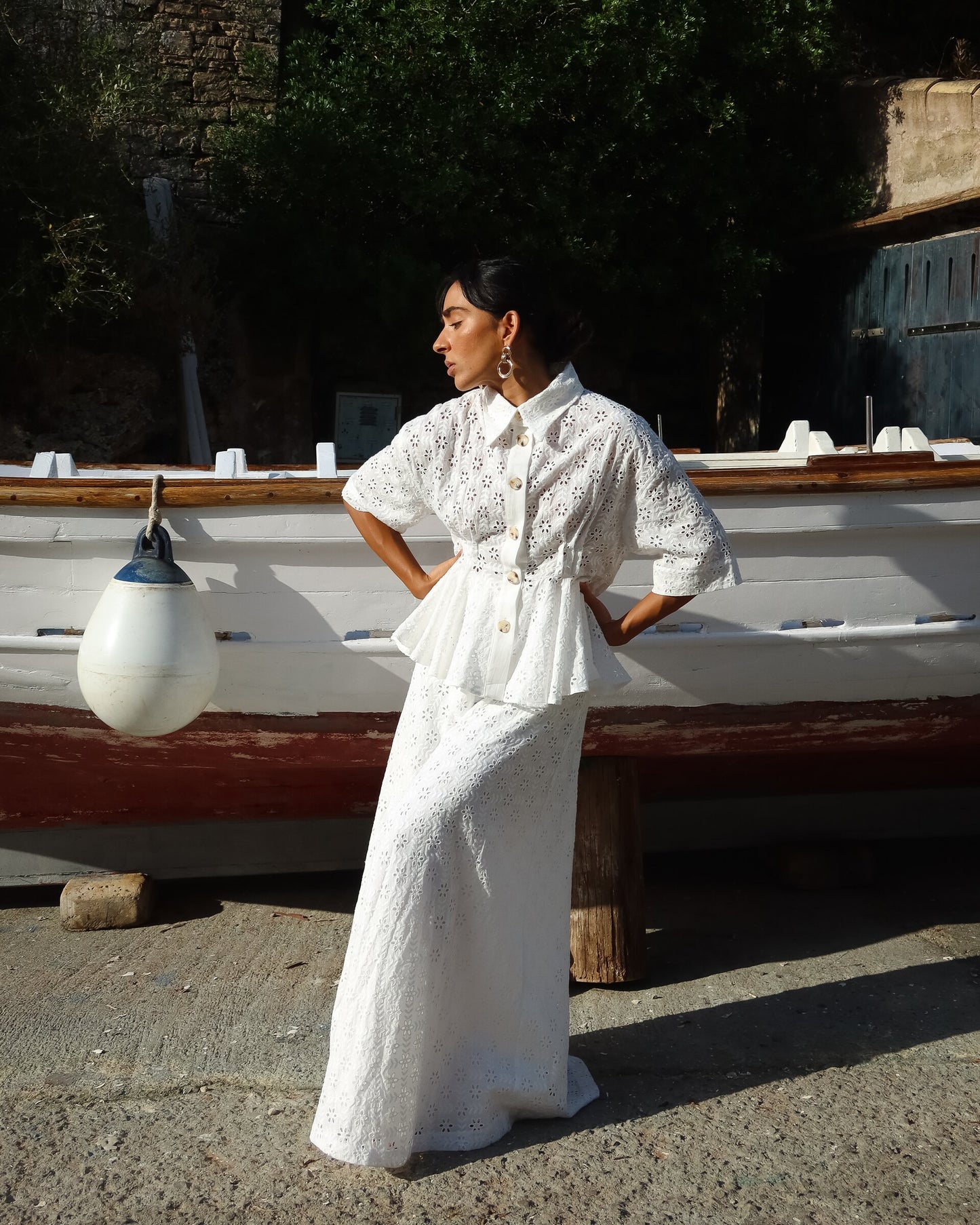 Broderie Flare Skirt — Del Mare drop 2 — Isabella Longginou