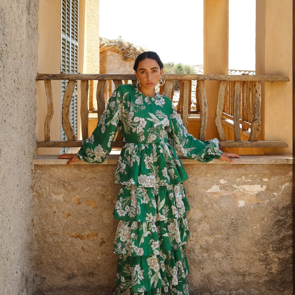 isabella dress green Isabella Green Floral Maxi Dress | Women's Clothing