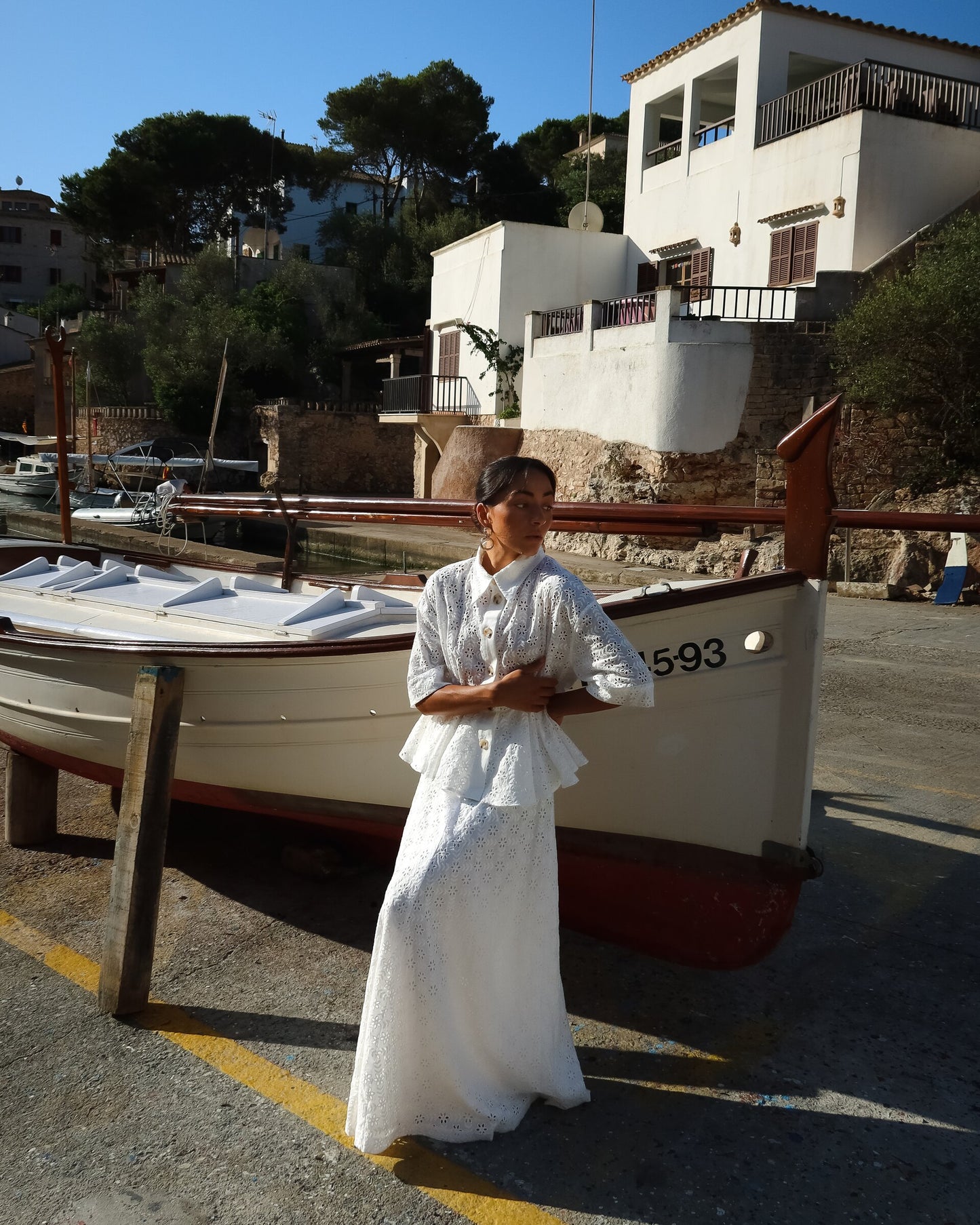 Broderie Flare Skirt — Del Mare drop 2 — Isabella Longginou