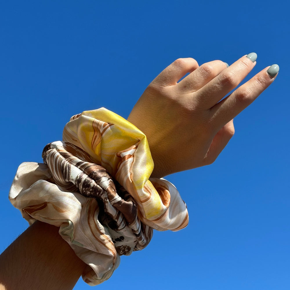 Marble Silk Scrunchie