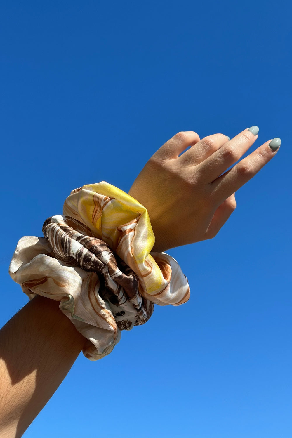 Marble Silk Scrunchie