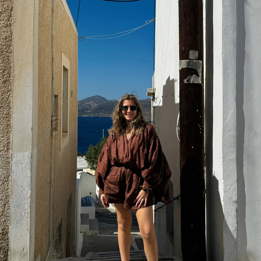 Chocolate Puffy Shirt Isabella Longginou