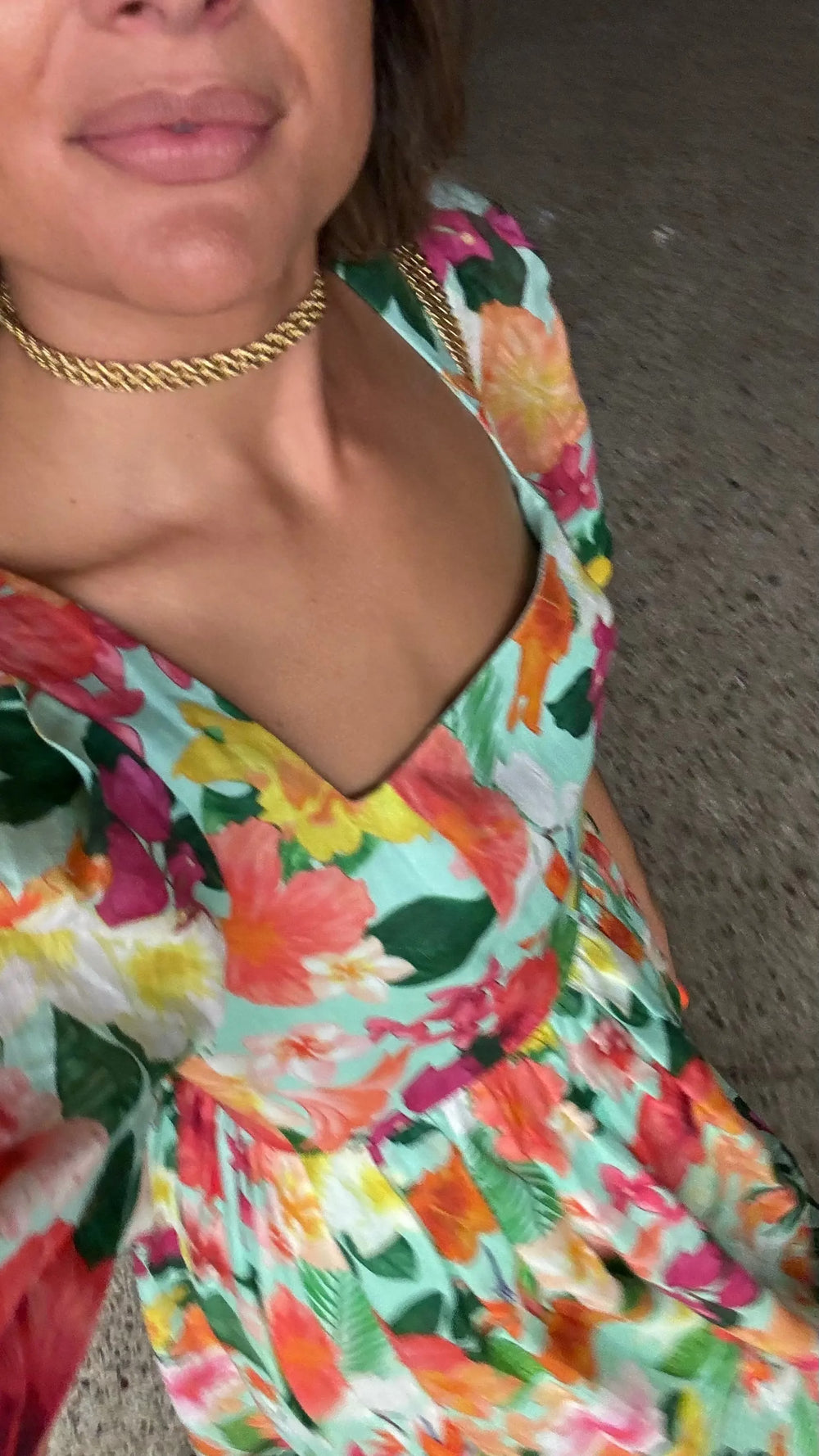 Hibiscus Pleated Sleeve Gathered Dress Isabella Longginou