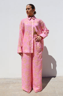  Peony Long Sleeve Button Up