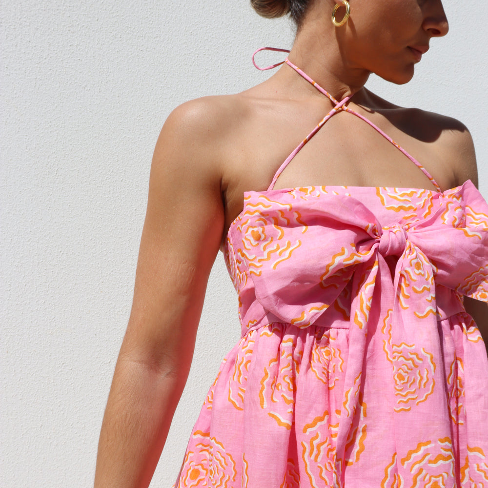 
                      
                        Peony Strapless Bow Dress
                      
                    