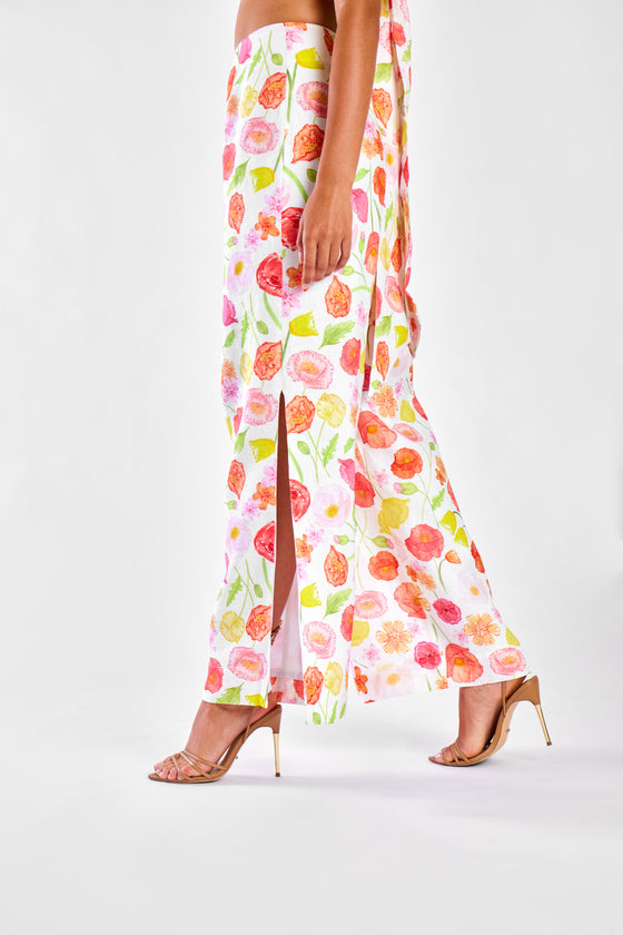 Poppy Floral Fitted Pants