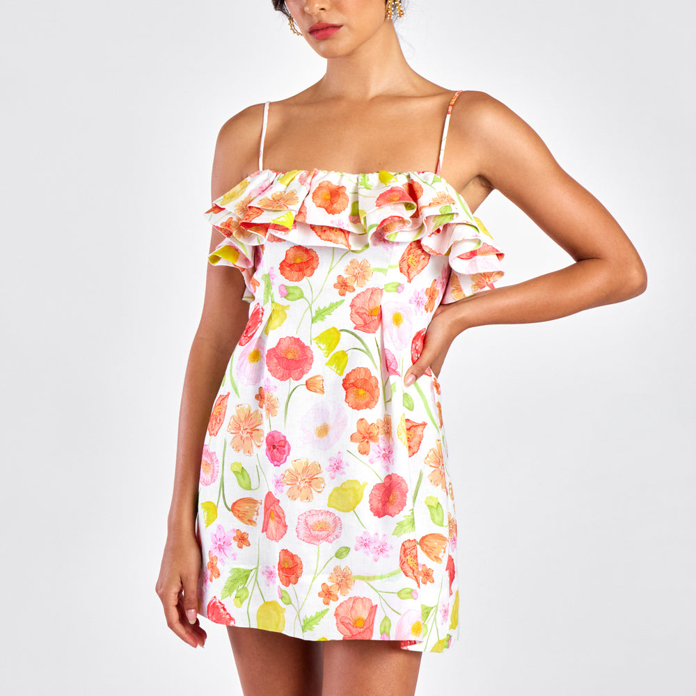
                      
                        Poppy Floral Flounce Frill Mini
                      
                    