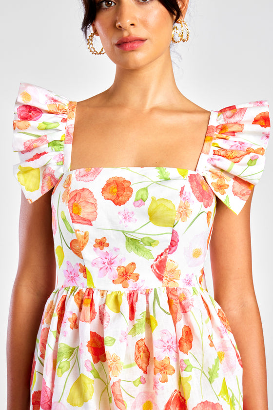 Poppy Floral Frill Dress