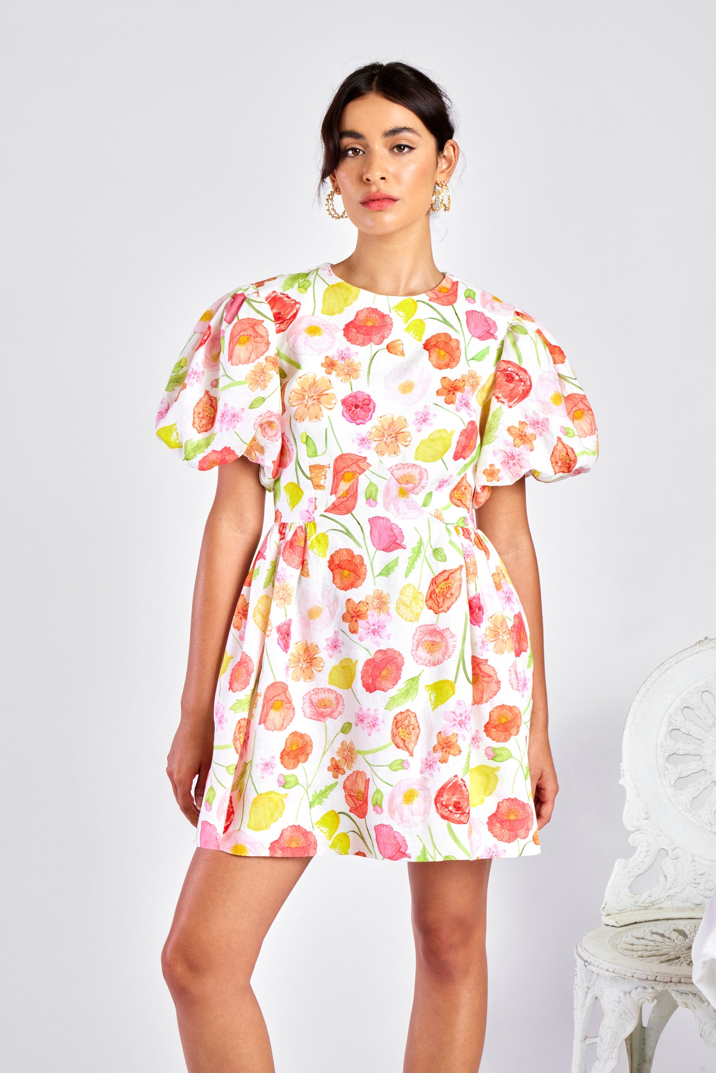 Poppy Floral V-Front Mini