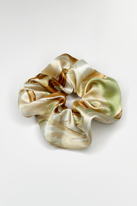 Marble Silk Scrunchie