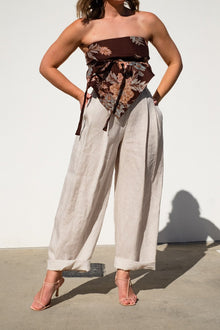  Pleated Linen Trousers